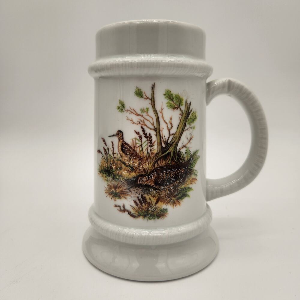 Vintage Schumann Wild Pheasant Golden Crown Stein/Vase Arzberg Germany‎ Bavaria